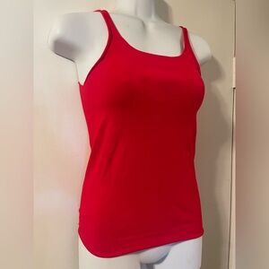 Prada Vibrant Red Tank Top with cool details.